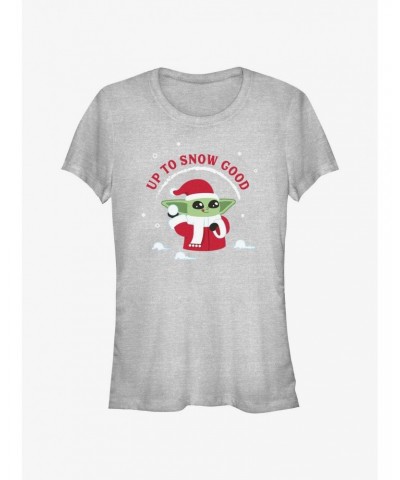 Star Wars The Mandalorian Santa Grogu Up To Snow Good Girls T-Shirt $5.82 T-Shirts